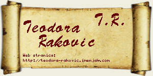 Teodora Raković vizit kartica